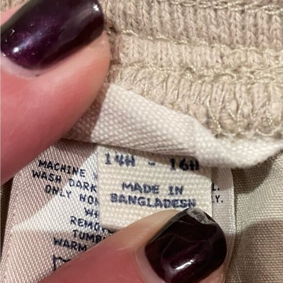 Lands End Kids Beige Khaki Shorts - Picture 5 of 8